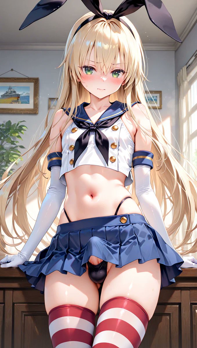 让小男娘绿帽老公打扮成这样去接待闺蜜~看着他被闺蜜调戏的样子，还不准他说话~只能点头或者摇头~而且不能反抗的样子~被闺蜜欺负小唧唧，最后和闺蜜一人戴一个假鸡巴操死小男娘绿帽老公❤️~