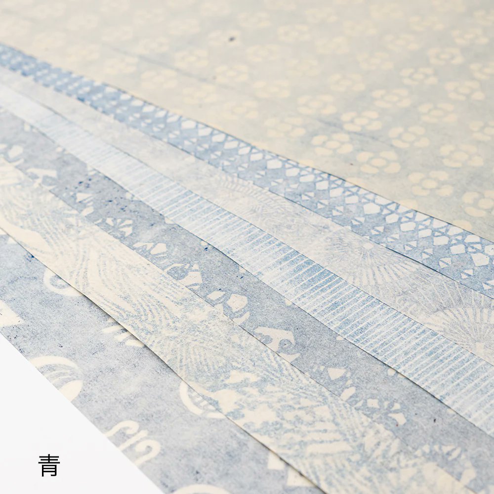 AwagamiFactory's tweet image. 【新商品情報】
型染め和紙アソートセット 青
京都の型染め工房で一枚一枚手染めで染められた、型染め和紙アソートセットに青が登場しました!
詳しい商品情報はこちらから>
awagami.jp/products/81202…