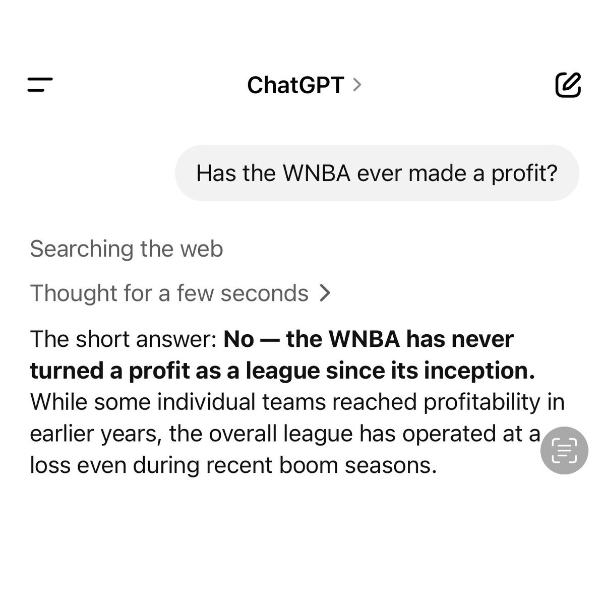 JonnyRoot_'s tweet image. If WNBA players got their wish of “pay us what you owe us”, they would get nothing…
The league is subsidized by the NBA and they’ve never turned a profit.
