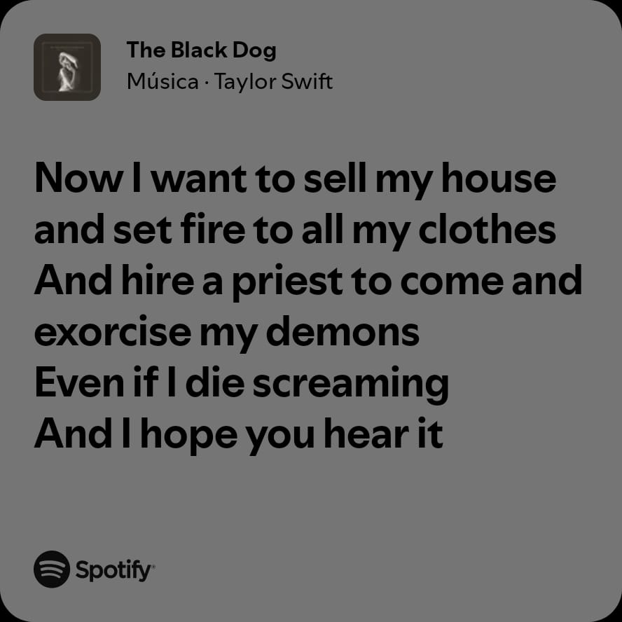 herondaisyes's tweet image. eu amo a taylor justamente pq ela tem uma mΓΊsica EXATA pra cada atrocidade que jΓ‘ se passou pela minha cabeΓ§a e em vez de ficar quieta como eu faΓ§o ela compΓ΅e isso e lanΓ§a pra milhΓ΅es de pessoas
