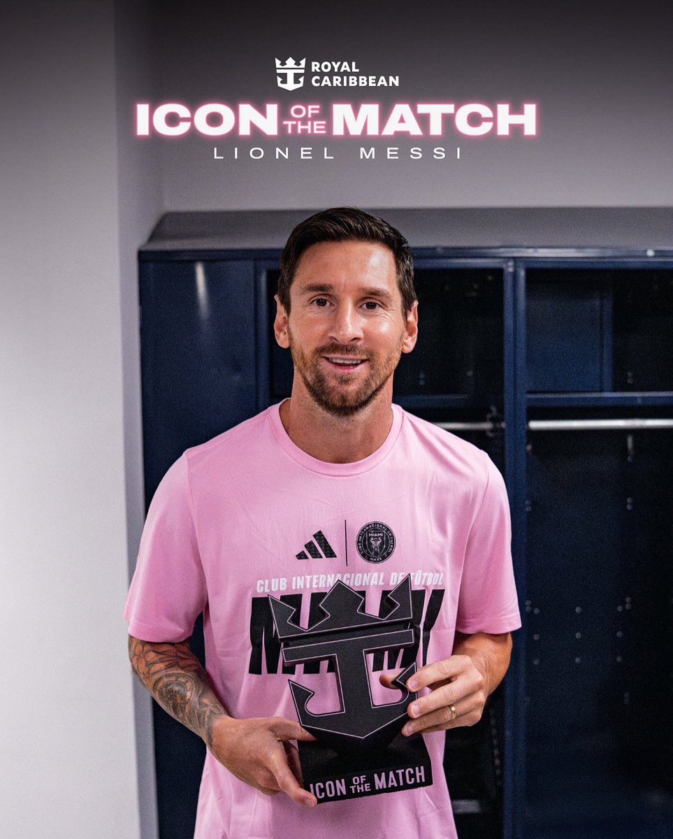 InterMiamiCF's tweet image. A brace, two assists, and a night full of fútbol 🧙♂️ Another #IconOfTheMatch trophy secured 🏆 @RoyalCaribbean