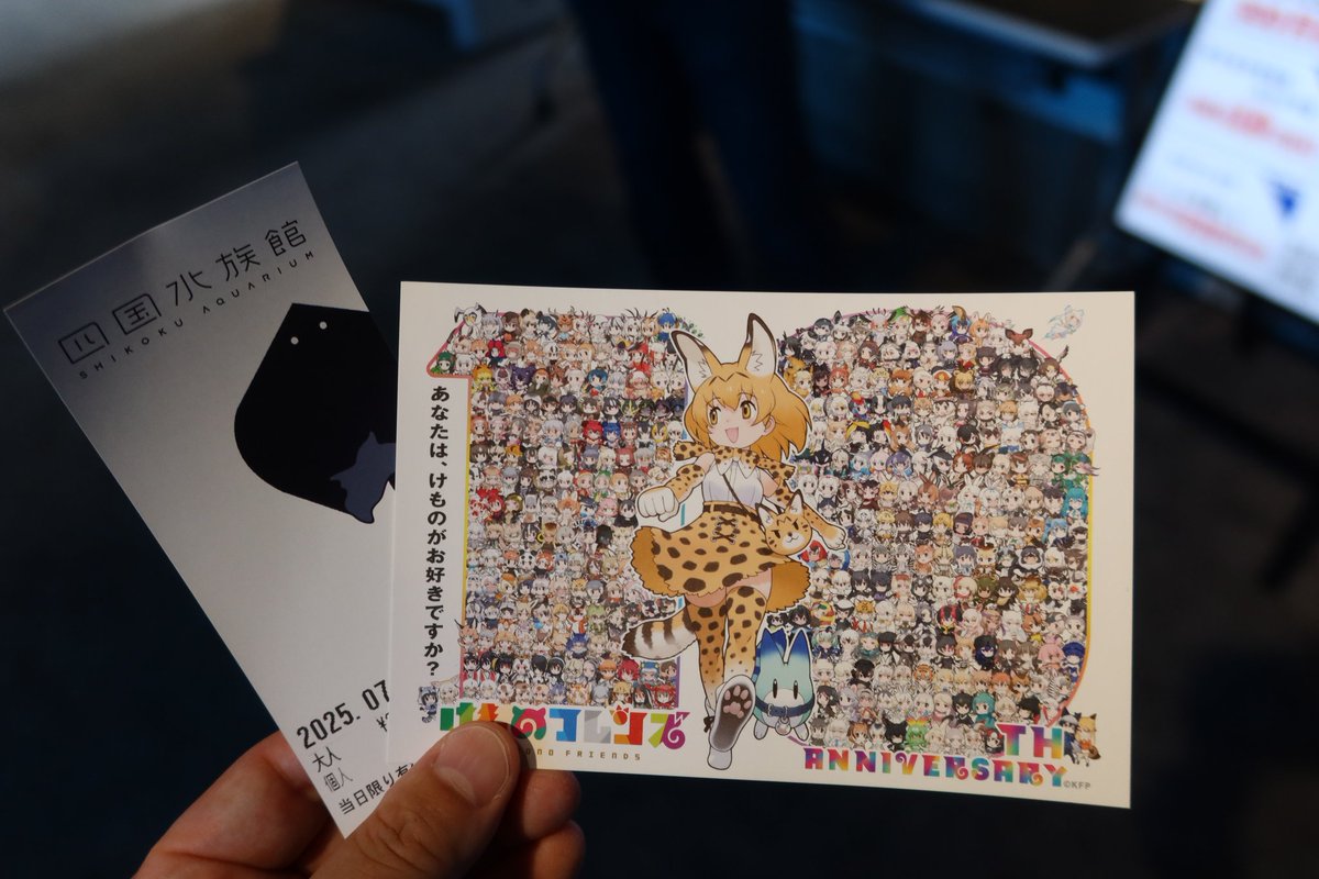 四国水族館
シールは無くなったそうです。
#四国水族館 
#けものフレンズ 
#けもフレ10周年