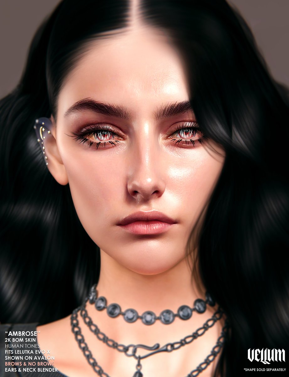 SABBATH Event
Opens July 21
LM: shorturl.at/cBxpl
Flickr: shorturl.at/TUhkC

AMBROSE 
Velour compatible
Brows/No Brows
Human skin tones
Lelutka Evox
Shown on Avalon
Demo before you buy.