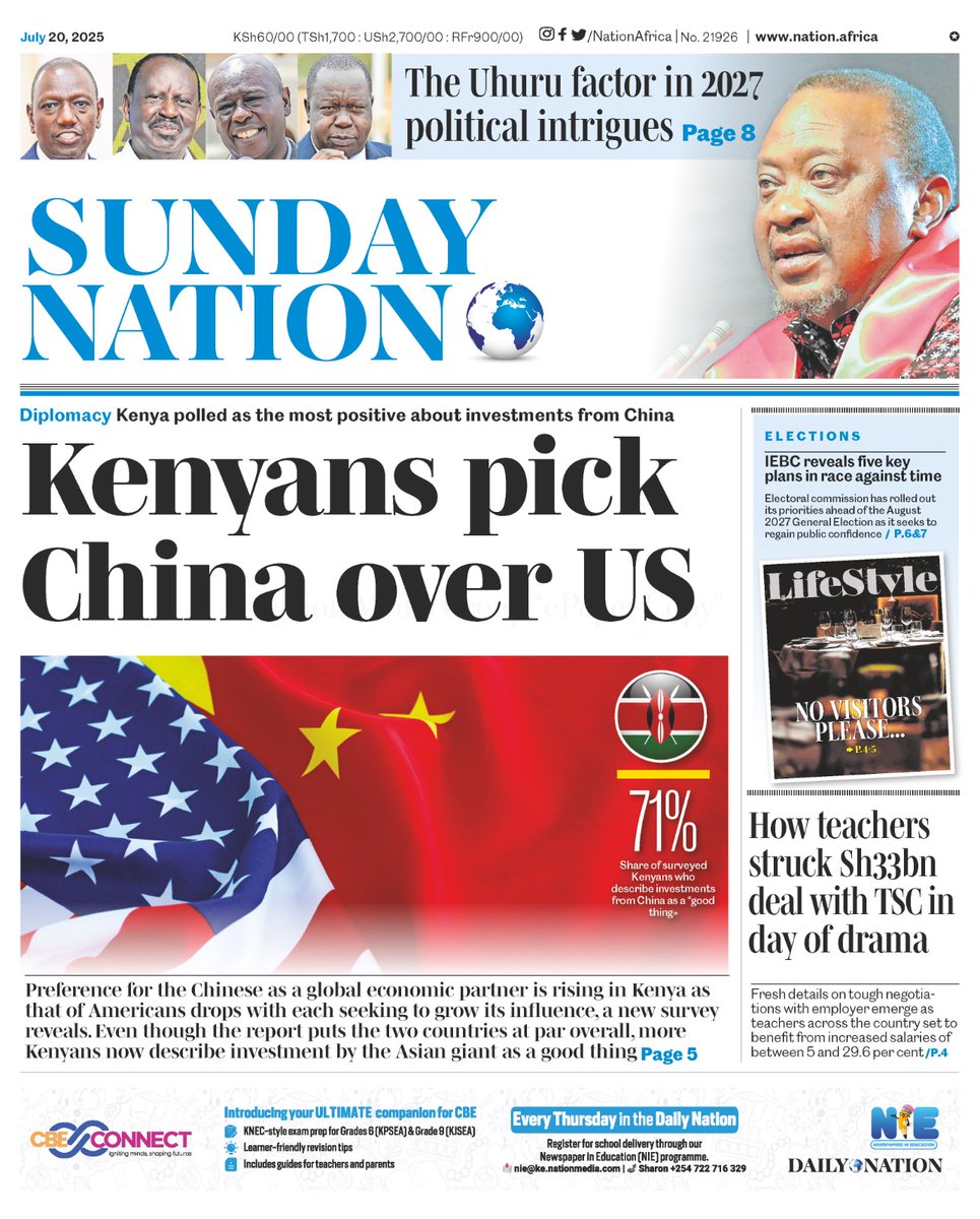 Kenyans pick China over US
epaper.nation.africa