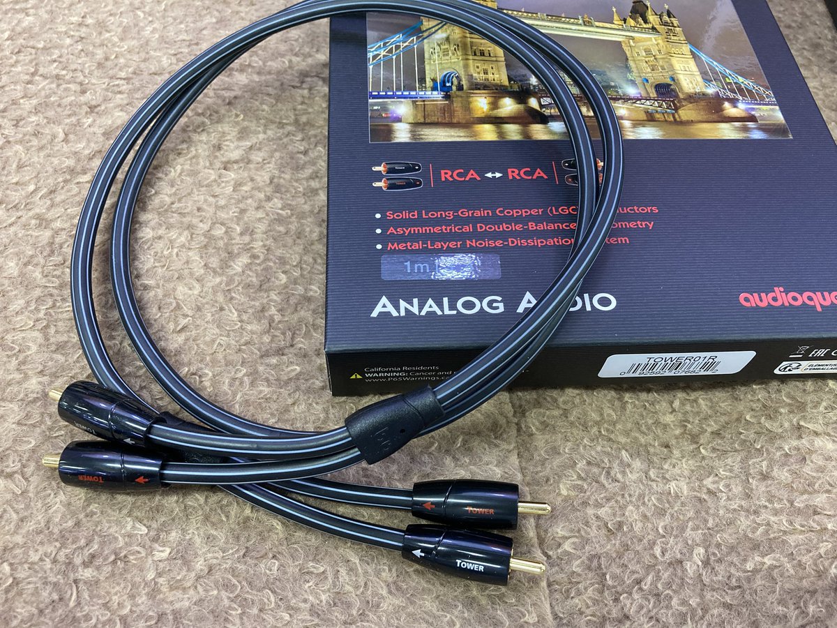 nomuramusen's tweet photo. 入荷しています✨
先日発売されたaudioquest🇺🇸のRCAケーブル「TOWER」が入荷しています😆
45周年を迎えたケーブルメーカー audioquestの新たなエントリーモデルです
audioquestらしく楽器やボーカルの定位が良く明瞭なサウンドは初めてのグレードアップにおススメです👍
#ノムラ無線 #audioquest https://t.co/dav6q4B94m