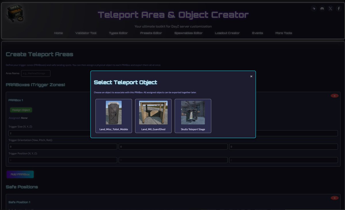 DayZFileToolBox's tweet image. added the option to grab an object with your teleports 
#DayZ 
dayzfiletoolbox.com