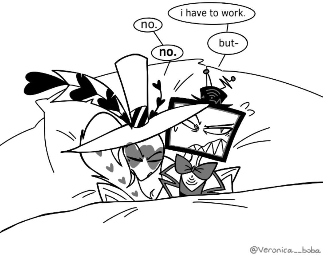 veronica__boba's tweet image. cuddles(?)
#voxhazbinhotel #valentinohazbinhotel #StaticMoth #VoxVal