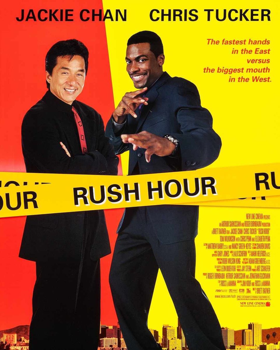 vistahollywood's tweet image. Jackie Chan & Chris Tucker star in RUSH HOUR (1998), screening in 35mm next weekend, Friday & Saturday July 25th & 26th, at midnight.