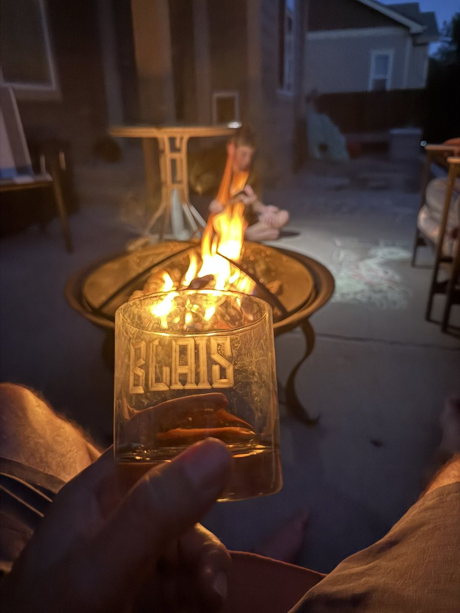 This was my grandpa's glass. Hopefully, he still checks in on me from time to time.