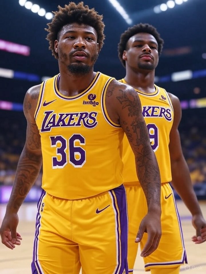 NBALakersReport's tweet image. “I’ve got to be a defensive menace.” - Bronny James
Now he has the perfect mentor in Marcus Smart to help him become just that 🔥