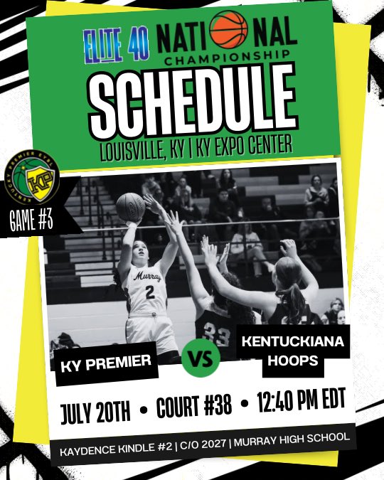 Kaydence Kindle (@kay_kindle) on Twitter photo Bracket play starts tomorrow. Locked in and looking forward to finishing strong with my girls. 💪🏽 Catch us on Court 38 or watch online with Be the Beast. <a href="/KYPE40U16/">KYP- E40 Robertson/Adler</a> <a href="/mlr15sw6/">Michael Robertson</a> <a href="/KentuckyPremier/">Kentucky Premier EYBL</a> <a href="/JasonLitz/">Jason Litz</a> <a href="/PGHKentucky/">Prep Girls Hoops Kentucky</a> <a href="/riseupsports1/">Rise Up Sports Media</a> <a href="/alyxwhite_/">Alyx White</a> <a href="/PGHAkeem/">Akeem Webb</a> Bracket play starts tomorrow. Locked in and looking forward to finishing strong with my girls. 💪🏽 Catch us on Court 38 or watch online with Be the Beast. <a href="/KYPE40U16/">KYP- E40 Robertson/Adler</a> <a href="/mlr15sw6/">Michael Robertson</a> <a href="/KentuckyPremier/">Kentucky Premier EYBL</a> <a href="/JasonLitz/">Jason Litz</a> <a href="/PGHKentucky/">Prep Girls Hoops Kentucky</a> <a href="/riseupsports1/">Rise Up Sports Media</a> <a href="/alyxwhite_/">Alyx White</a> <a href="/PGHAkeem/">Akeem Webb</a>