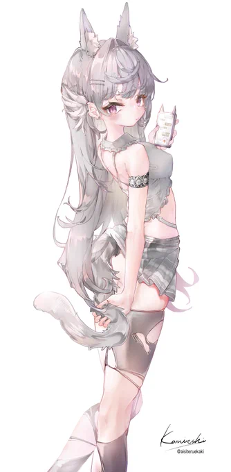 #イラスト 後ろはバレないと思った