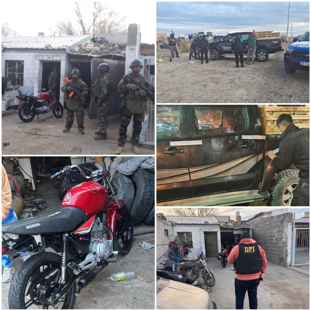 #Rawson  maltrato animal, sobre dos canes raza dogos,  dos órdenes de allanamientos contra dos inmuebles uno ubicado en el Barrio Área 12 y el restante en el Barrio 490 sur donde se procedió al secuestro de dos vehículos Toyota Hilux, telefonía celular, y otros elementos