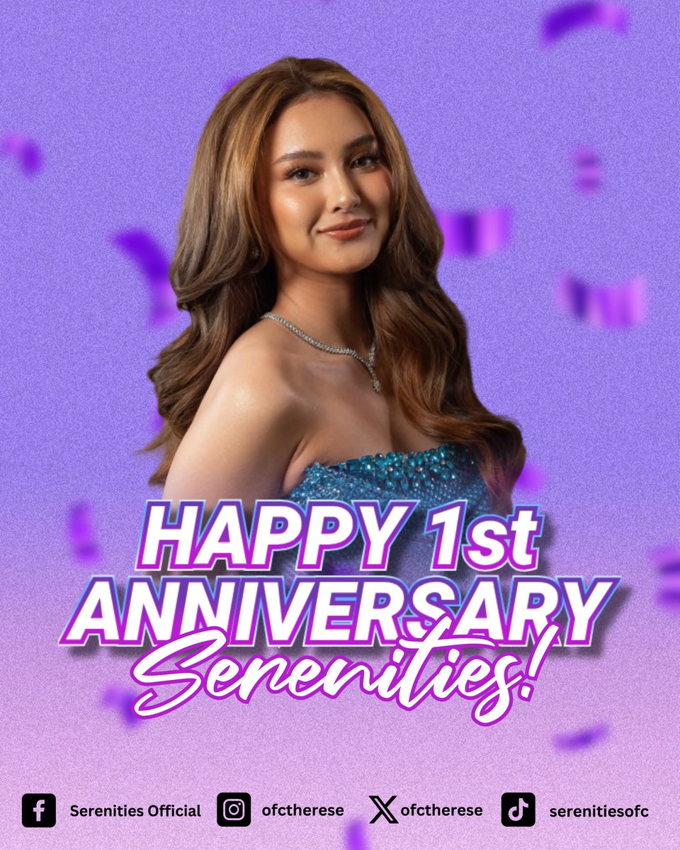 Happy Anniversary, Serenities! 

Thank you for being part of Therese’s journey and for embracing the joy that she brings to our lives. Here’s to many more milestones, and memories to cherish! 💕🌟

#ThereseVillamor | <a href="/thrs_vllmr/">Therese Villamor</a>