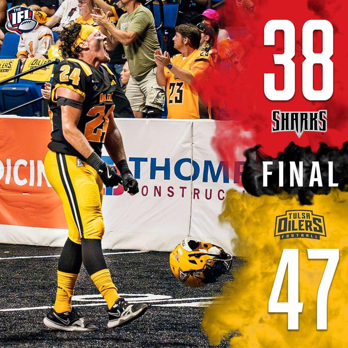 Indoor Football League (@indoorfl) on Twitter photo The <a href="/tulsa_oilers_fb/">Tulsa Oilers Football</a> hang on at home, walking away with the win in week 18 and are now 9-6 on the season! 🏈 #TheIndoorWar #TheMajorLeagueOfIndoorFootball #IFL The <a href="/tulsa_oilers_fb/">Tulsa Oilers Football</a> hang on at home, walking away with the win in week 18 and are now 9-6 on the season! 🏈 #TheIndoorWar #TheMajorLeagueOfIndoorFootball #IFL
