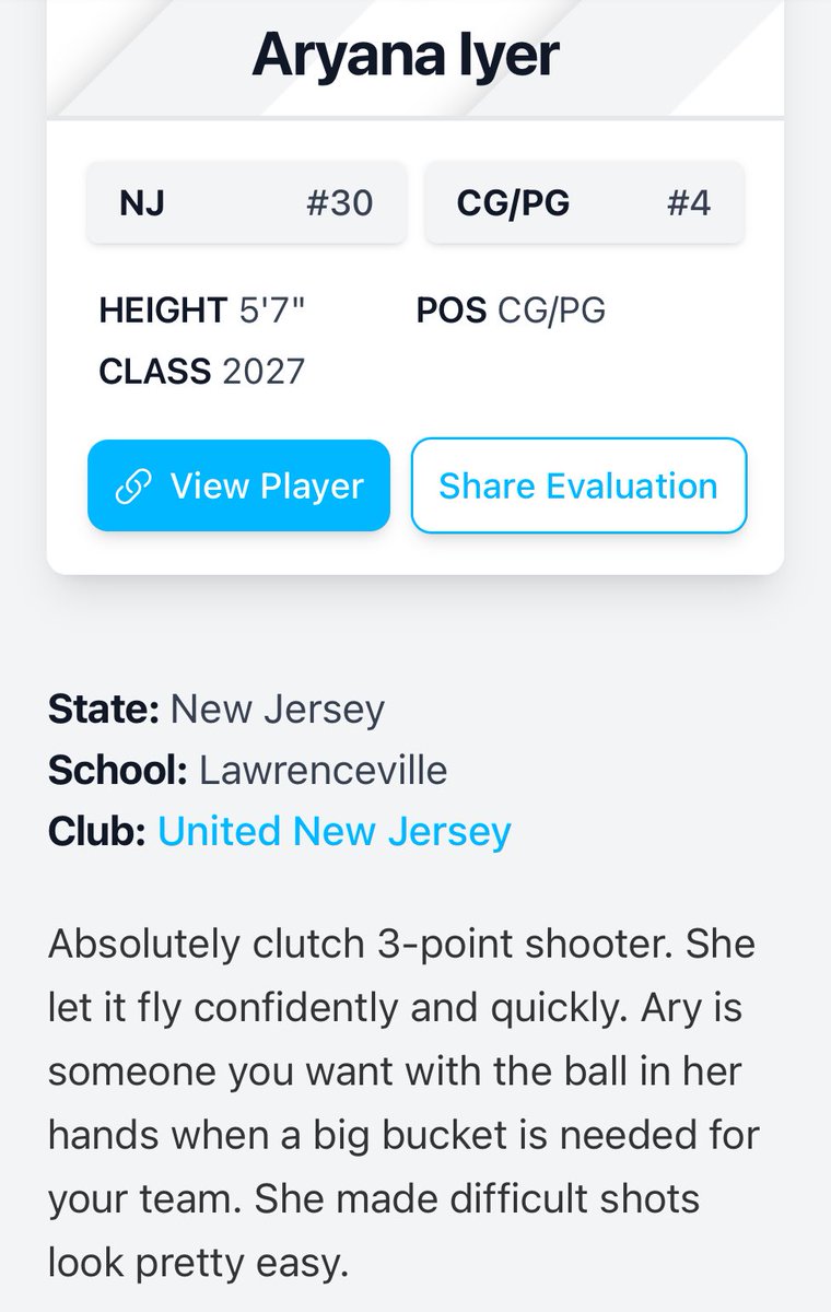 Aryana Iyer (@ary_iyer6) on Twitter photo Thank you <a href="/hgsl_girls/">Hoop Group Girls</a> and <a href="/EJayArrow/">E J 🏀</a>! Excited to keep rolling with <a href="/unitedNJaau/">United NJ AAU</a>. <a href="/jcarnesjr/">Coach Carnes</a> <a href="/CoachGaba/">Coach Joe Gaba</a> <a href="/CoachWiggins05/">Alisa Wiggins</a> <a href="/CoachJimmy_O/">Jimmy Ostaszewski</a> Thank you <a href="/hgsl_girls/">Hoop Group Girls</a> and <a href="/EJayArrow/">E J 🏀</a>! Excited to keep rolling with <a href="/unitedNJaau/">United NJ AAU</a>. <a href="/jcarnesjr/">Coach Carnes</a> <a href="/CoachGaba/">Coach Joe Gaba</a> <a href="/CoachWiggins05/">Alisa Wiggins</a> <a href="/CoachJimmy_O/">Jimmy Ostaszewski</a>