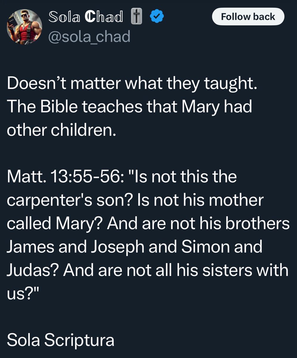 Okay, but if you're going to use that verse to say the “brothers” are biological brothers of Christ, then you have to use the verse to say that Joseph was the biological father of Jesus. 

Is that what you really want to argue? Be consistent.