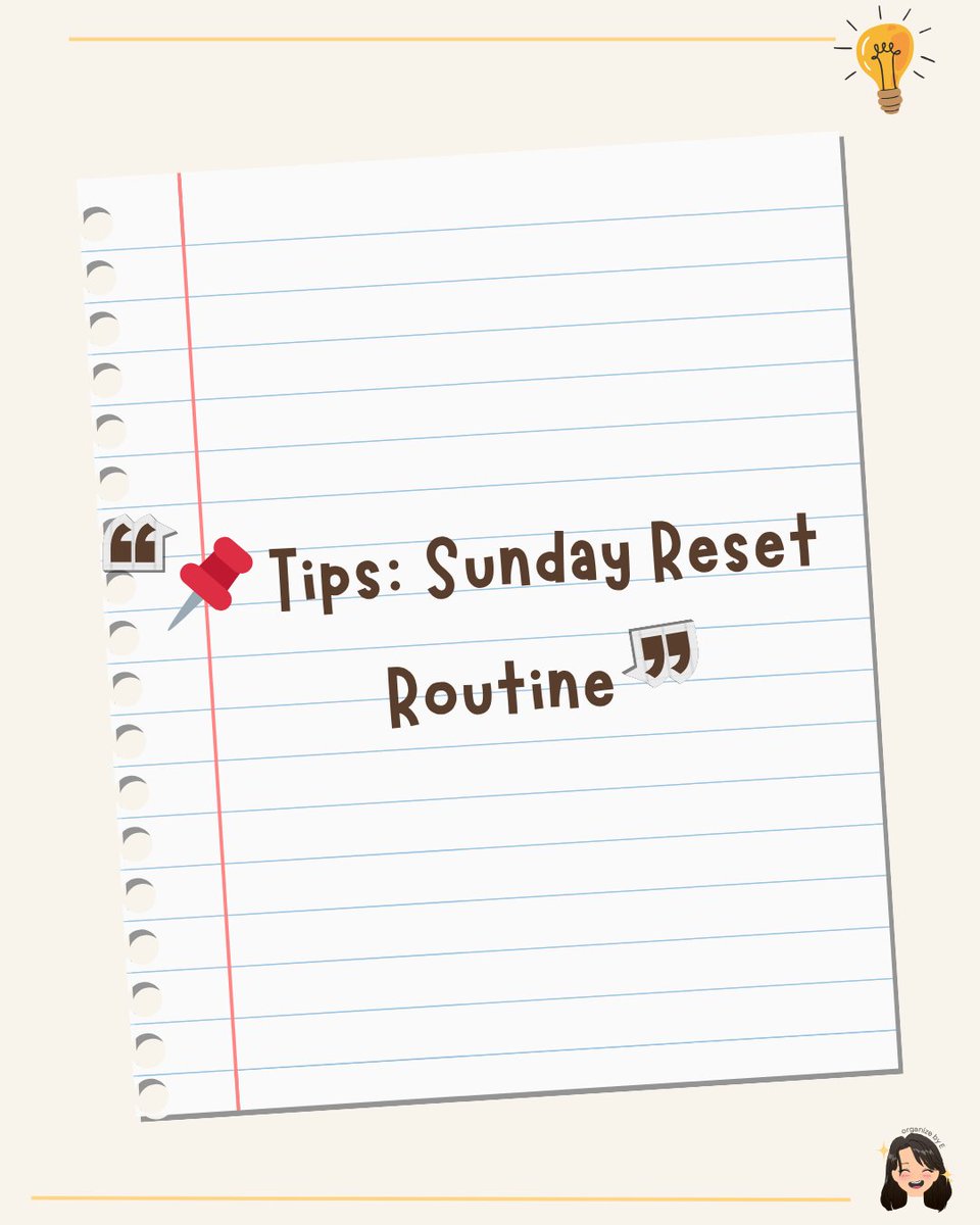organizeby_e's tweet image. Sunday Reset = peaceful mind + productive week 📷Take 30 minutes to get your life together before the chaos begins. Little steps now, big results later.  📷 DM me to share your own student routine! #SundayReset #StudentRoutine #PlanYourWeek #StudyWithMe #StudentLife