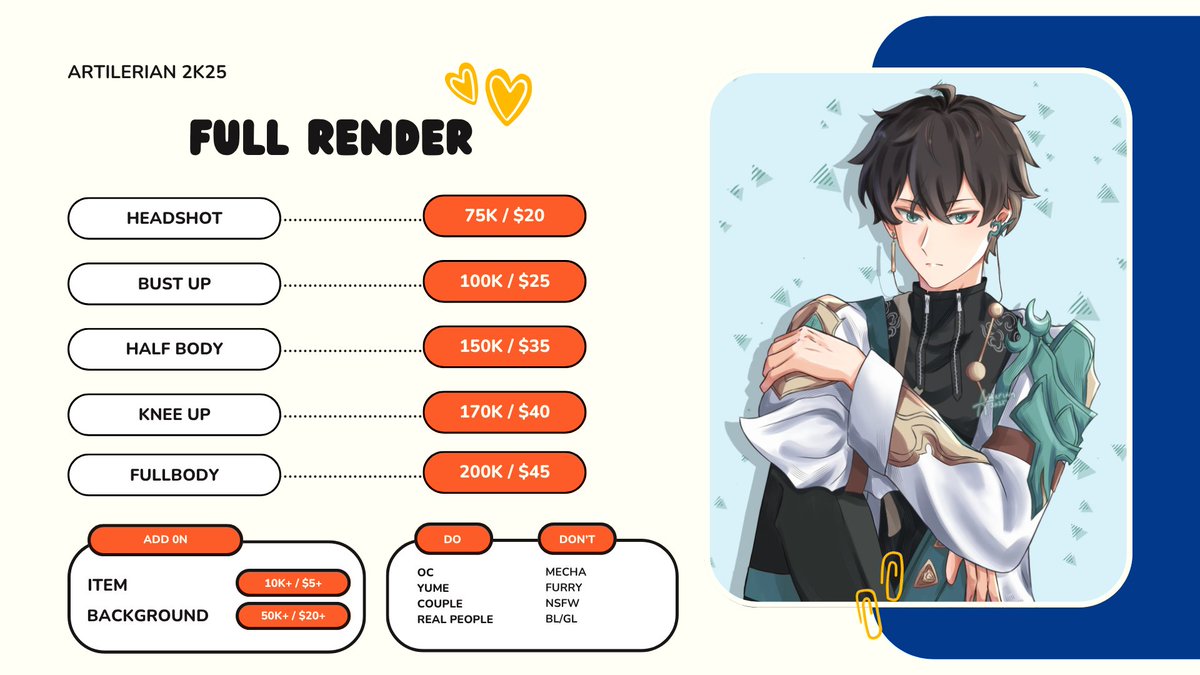 artilerian's tweet image. ☆°OPEN COMMISSION°☆
RT and like are very apreciated💕
Hi!! I'm open a new commission. You can send me a DM if you interested. Feel free to ask me anything!
Vgen: vgen.co/artilerian
More sample: artilerian-comms.carrd.co
#commissionopen #zonakarya #artidn #commissionart