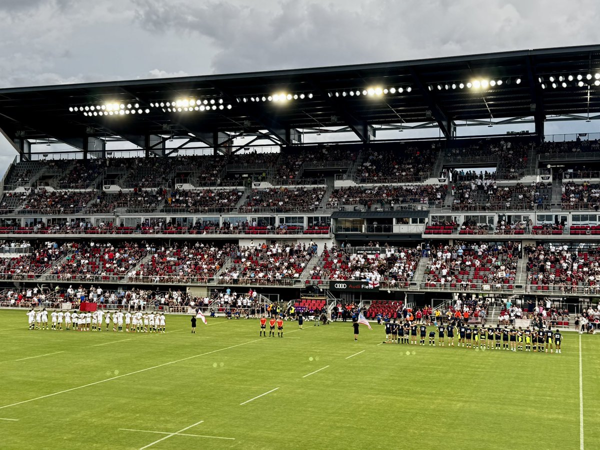 NateSibley's tweet image. Great to be at @USARugby v. @EnglandRugby this evening in Washington, DC 🏉
USA dramatically salvaged its honor with a last second try—final score 40-5
…Not sure rugby is the best sport to play in subtropical thunderstorms, amazed by the endurance/athleticism of these big lads
