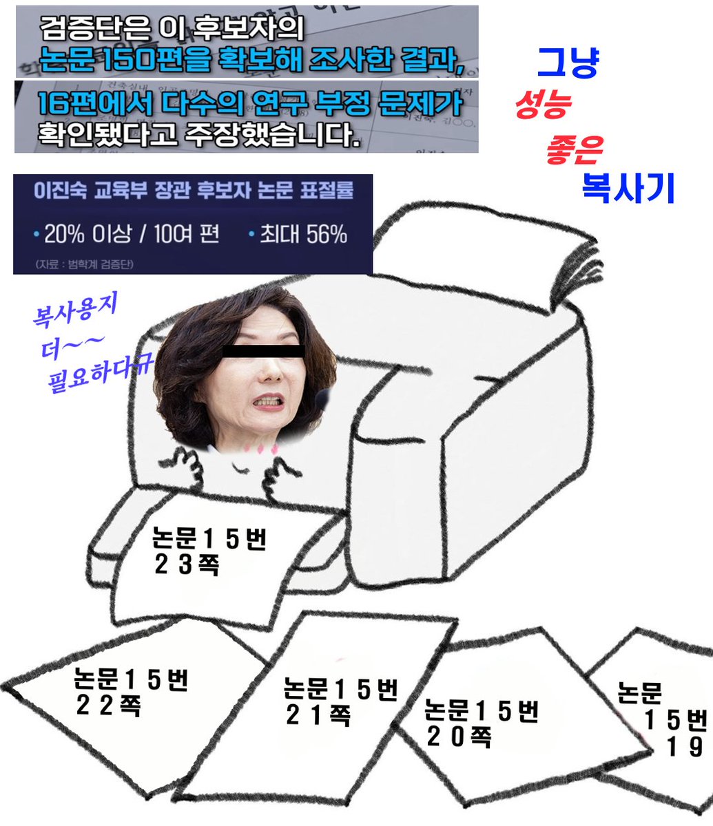 TV6641962521510's tweet image. (패러디)논문검증전문가단의 #논문표절 진단 결과를 들은 국민심정 한짤요약 #교육부장관후보자