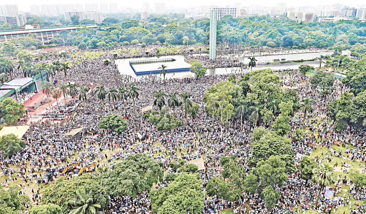 ashoswai's tweet image. Tens of thousands turn up for Bangladesh Jamaat-e-Islami’s national rally. Jamaat calls to fight against corruption. Religious fundamentalists fool the people talking about corruption. Modi in India had also come to power claiming to end corruption.