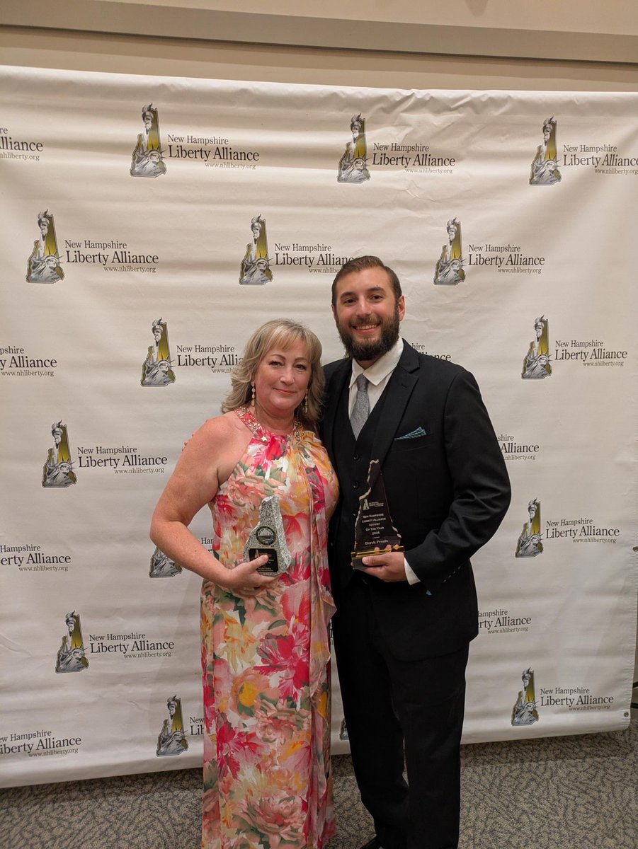 EmilyforNH's tweet image. Congratulations to @nhliberty 2025 Award Winners!
Legislator of the Year @KristinNobleNH
Activist of the Year @derek_proulx
Thank you!