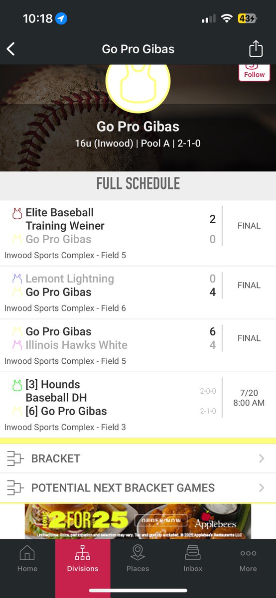 8am game we got the 6th seed prime time tournament ready to go!!!
<a href="/GoProGibas2027/">Go Pro ‘27 Gibas</a> <a href="/OEHSbaseball/">OEHS Baseball</a> <a href="/NCSAMattoon/">Tyler Mattoon</a> <a href="/PrimetimeIL/">Primetime</a>