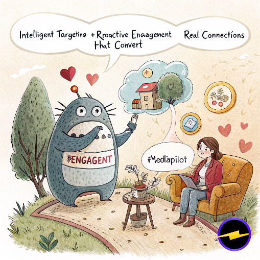 mediapilot_'s tweet photo. 💜 Meet EngAgent: The world's first AI that builds relationships &amp; guarantees engagement!

✨ Intelligent targeting + proactive engagement = real connections that convert. 

No more posting into the void! #EngAgent #MediaPilot https://t.co/xsokK1awmA