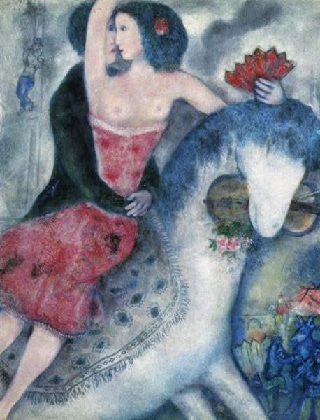 Do you have a favourite artist? I have two: Klimt and Chagall.

Here’s a Chagall I love. “The Equestrienne