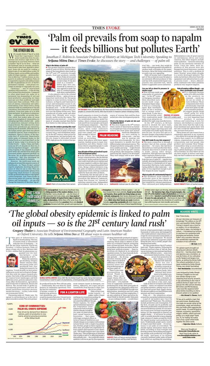 #TimesEvoke | You consume 8 kgs of #palmoil annually - but do you even know how? Track this fascinating commodity in #TimesEvoke.

#palmoil #commodities #history #climatechange #health #nature