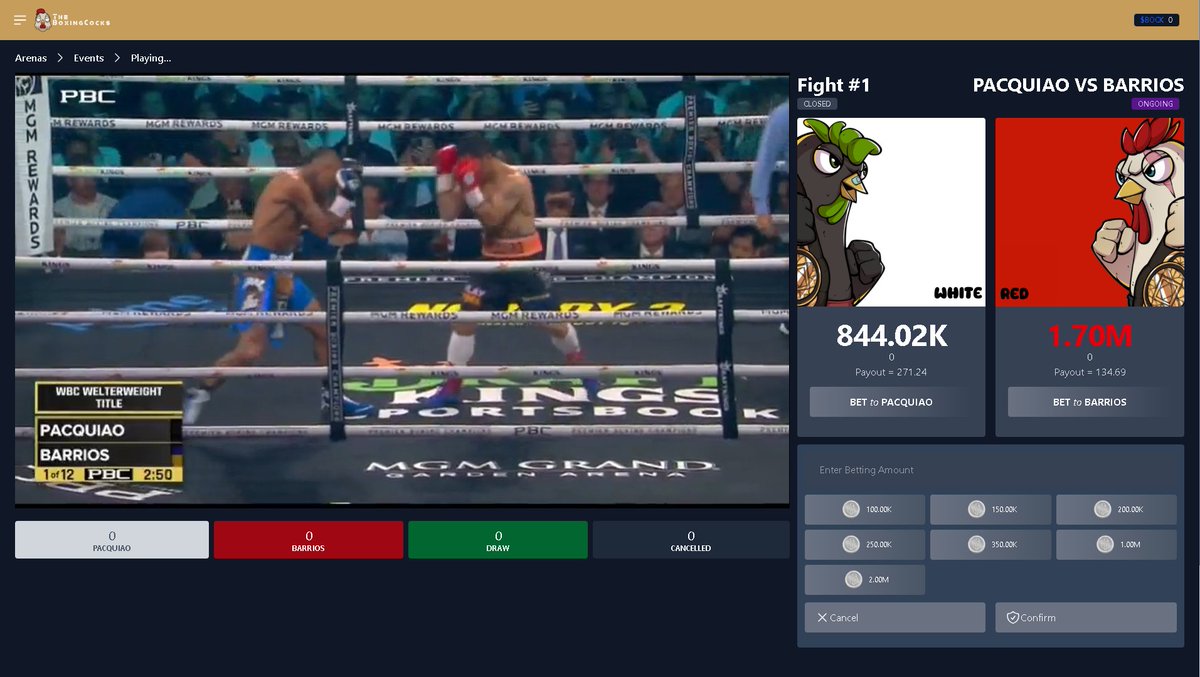 1 RARE BOCK NFT GIVEAWAY 🚨 

 Here's how to join:
1️⃣ Watch the fight live on our platform &amp; take a screenshot 📸
2️⃣ Like &amp; repost this post
3️⃣ Tag 3 friends + drop your Ronin address 
4️⃣ Join our Discord and show your support in #general chat!🥊

#PacquiaoBarrios <a href="/BoxingCocks/">Boxing Cocks</a>
