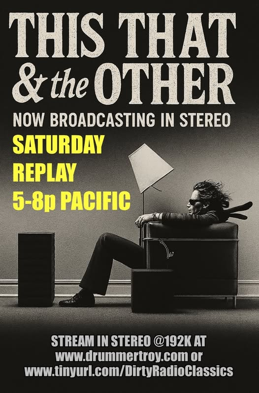 drummertpf's tweet photo. The #TTTO Saturday Replay was delayed in the Replay today- it's "Still Goin'!" RIGHT NOW for 1 more hour!  Tune in for the last hour 8:30p-9:30 PACIFIC Right Here:  https://t.co/HoS5QVEJBB #inStereo https://t.co/Q93YWQguW3