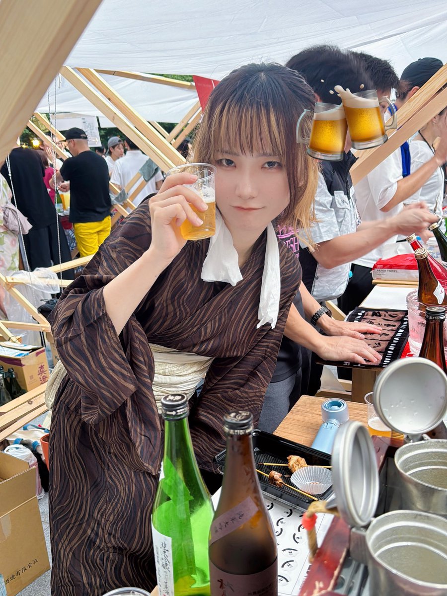 めちゃ暑いな？！？！
SAKEPARKには日本酒だけじゃなくて平和酒造さんのビールもあるからまずはそこから飲み始めるのもおすすめ🍻
昨日私も６杯飲んでる🍻推しは山椒ゴールデンエール❗️