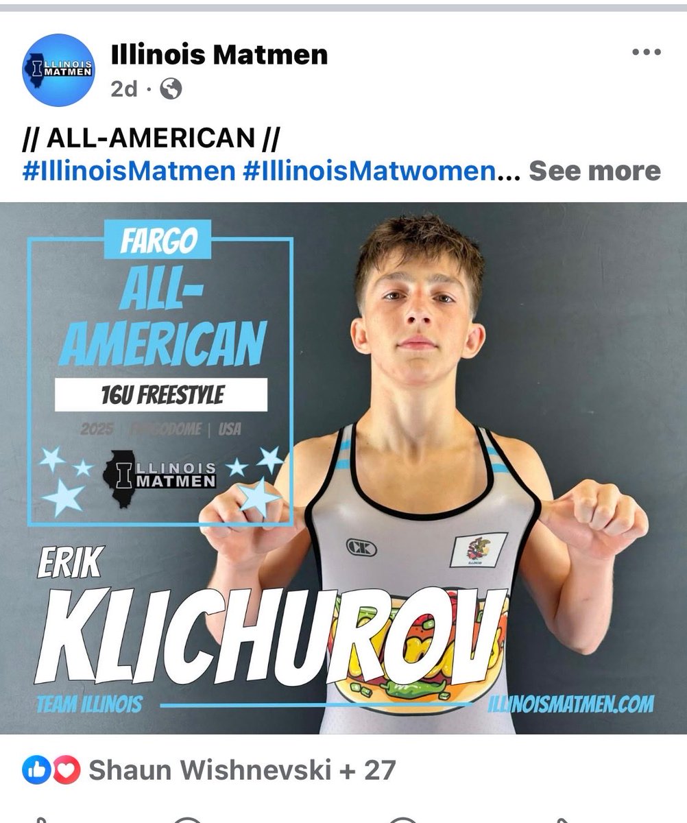 Erik Klichurov Fargo Freestyle All-American, Great Job!! #ThePrideIsBack
