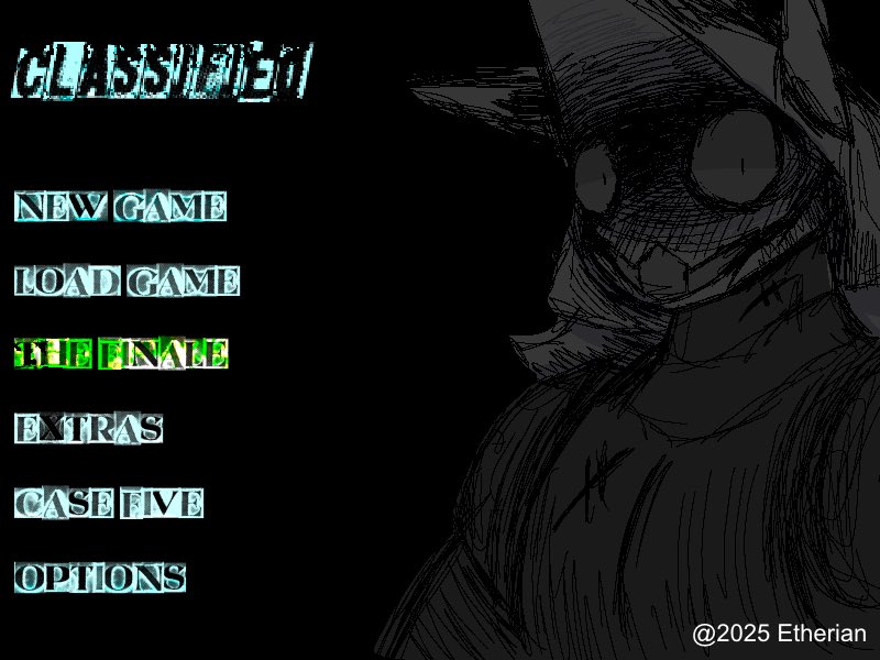 TrueAnti404's tweet image. “CLASSIFIED” Menu concept 1 #FNAF #fnaffangame #fangame