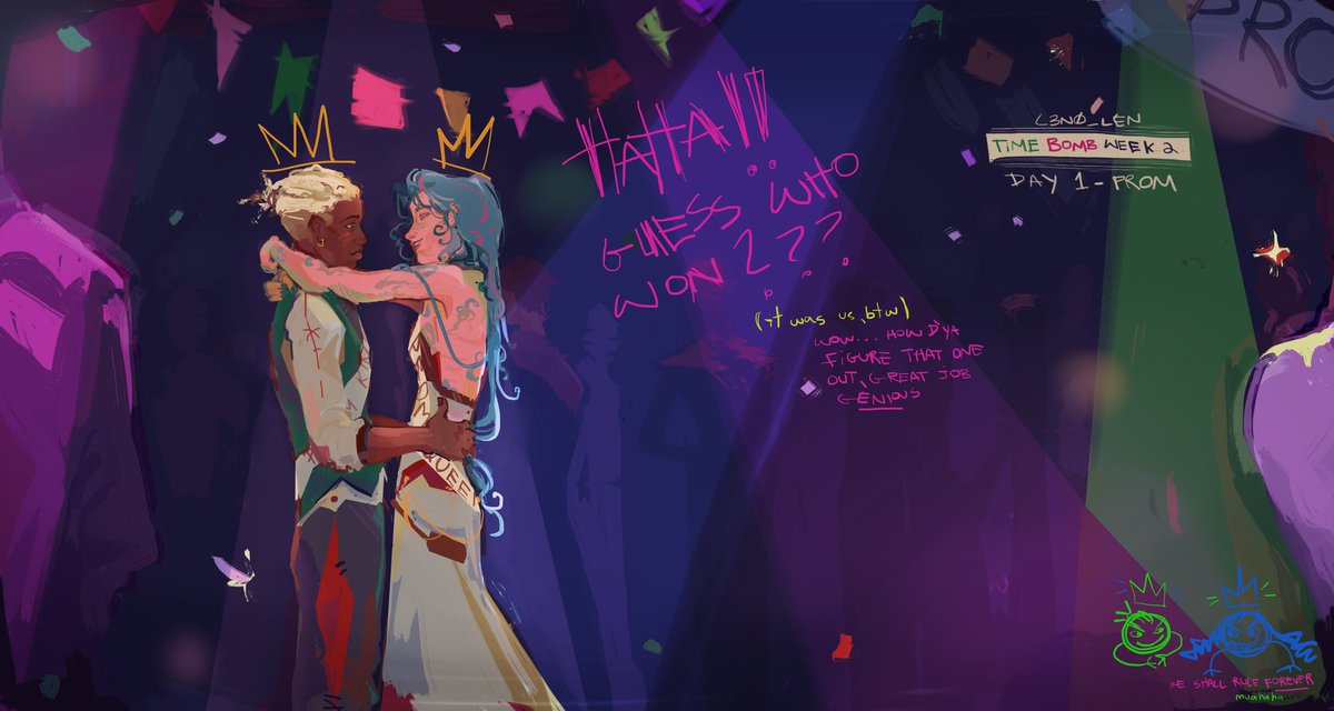 l3no_lenn's tweet image. *really good prom pun* ITS FINNALLT #timebombweek2025 !!! I've been so busy recently, unfortunetly I'll have to skip some prompts 😭😭😭
#timebomb #arcane #jinx #ekko