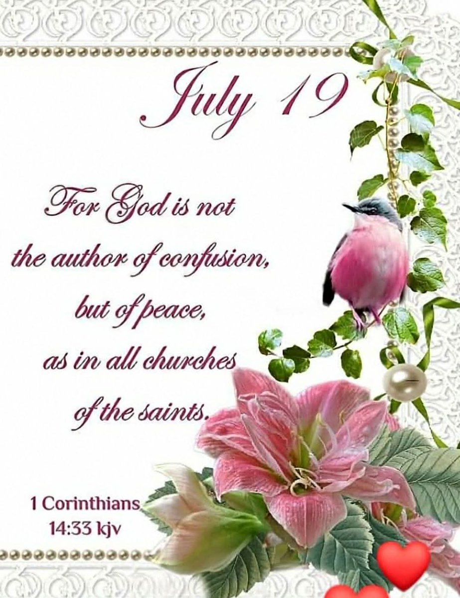 Stewart7Donna's tweet image. Confusion in the body of Christ is not of God as He is the author of peace.