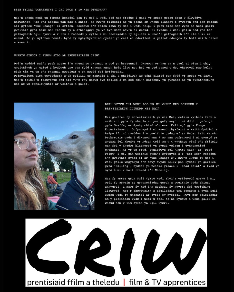 🎬BLE MAEN NHW NAWR? -  MORGAN POWELL🎬

Yn ddiweddar, fe wnaethon ni sgwrsio ag un o'n cyn-brentisiaid - Morgan Powell. 

Roedd Morgan ar brentisiaeth CRIW yn ne Cymru'r llynedd ac mae wedi mynd o nerth i nerth ers gorffen gyda Sgil Cymru ym mis Mai.