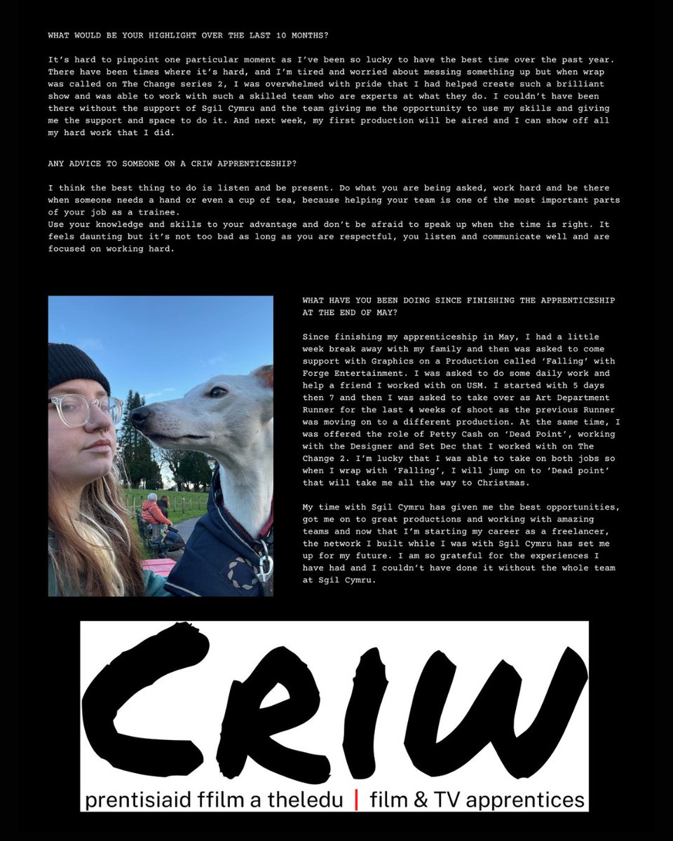 🎬WHERE ARE THEY NOW? -  MORGAN POWELL🎬

We recently caught up with one of our previous apprentices - Morgan Powell. 

Morgan was on the CRIW apprenticeship in south Wales last year and has gone from strength to strength since finishing with Sgil Cymru in May.