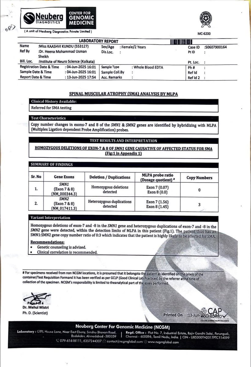 My colleague’s (Rekha Kumari) Daughter Kaashvi is suffering from Spinal Muscular Atrophy (SMA) Type 2 disease. Need Injection AVXS-101(ONASEMNOGENE ABEPARVOVEC-XIOI) which costs 16 CR INR.
Request with folded hands- Pls SAVE Kaashvi 🙏
<a href="/madanmitraoff/">Madan Mitra| মদন মিত্র</a>  Sir, Please Help
