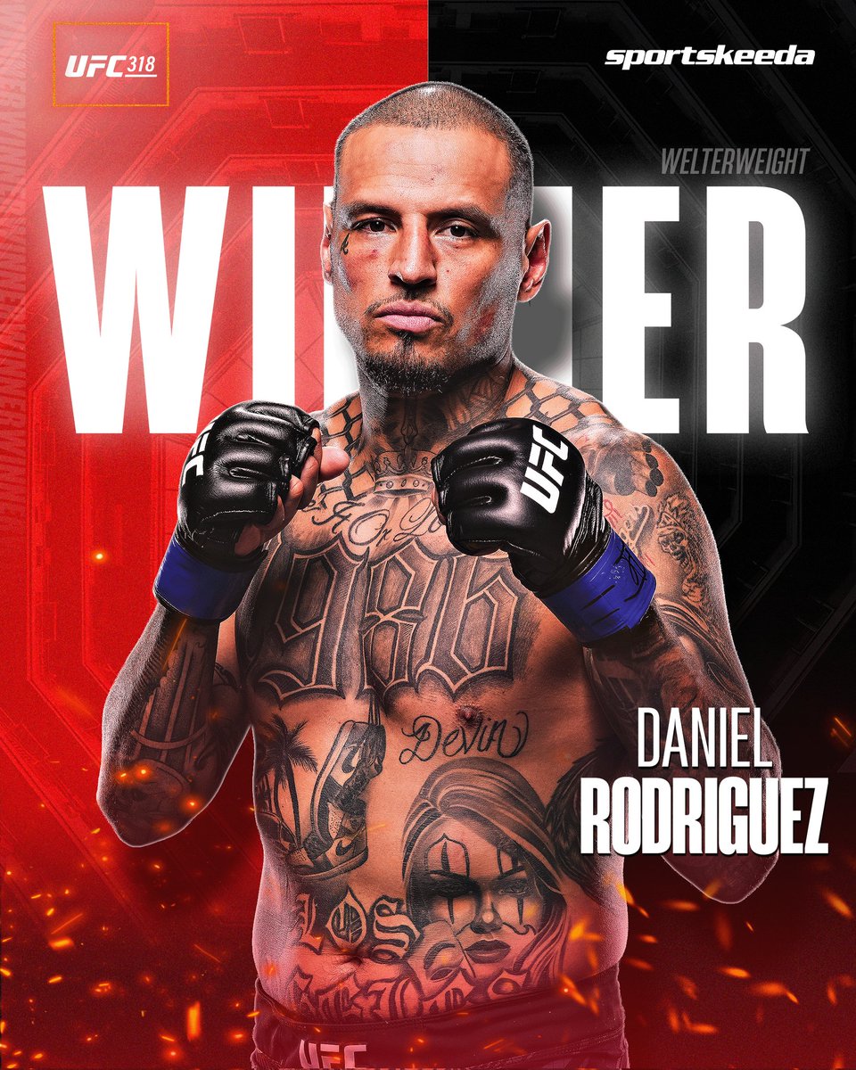 Non-stop action from start to finish 💥

Daniel Rodriguez gets the unanimous nod over Kevin Holland 👊 🇺🇸

#UFC318 #MMA