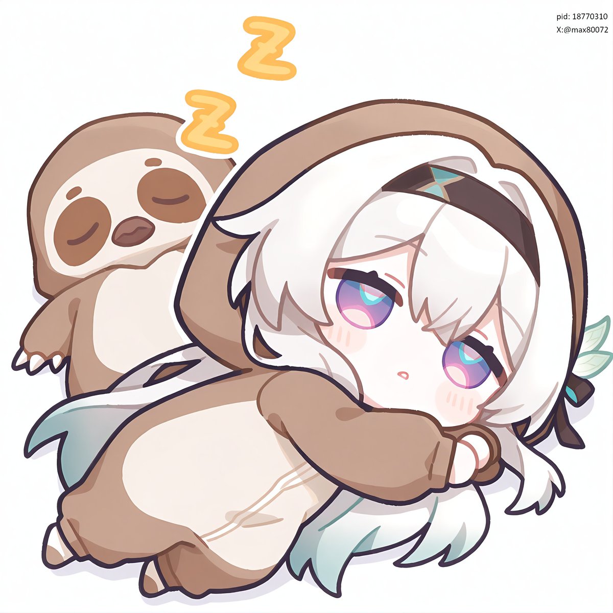 max80072's tweet image. #流萤 #Firefly #ホタル #HonkaiStarRail📷📷#崩壊スターレイル #AIイラスト #AIArt