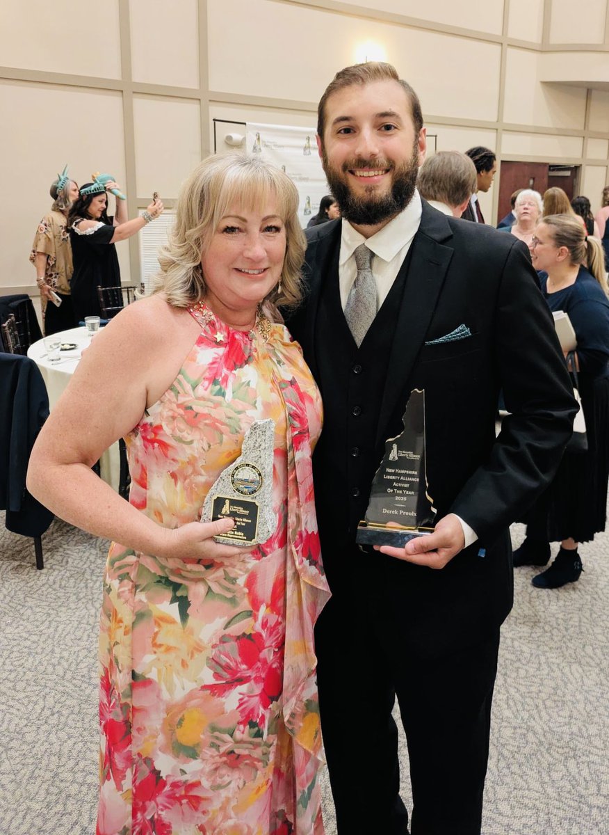 KristinNobleNH's tweet image. This is one of the best moments of my life! Thank you so much @nhliberty! I am honored to be your 2025 Legislator of the Year! 🗽 Congratulations @derek_proulx for winning Activist of the Year! 🗽