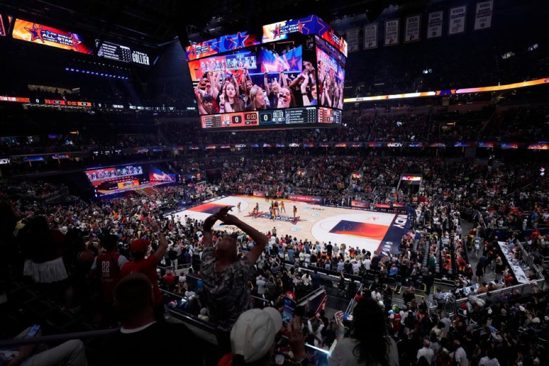Kyla Russell (@kylabrussell) on Twitter photo #NEW: The WNBA All-Star Game in Indy was a sellout!
16,988 fans showed out to pack Gainbridge Fieldhouse!
<a href="/WISHNews8/">WISH-TV News</a> #indianapolisindiana #NEW: The WNBA All-Star Game in Indy was a sellout!
16,988 fans showed out to pack Gainbridge Fieldhouse!
<a href="/WISHNews8/">WISH-TV News</a> #indianapolisindiana