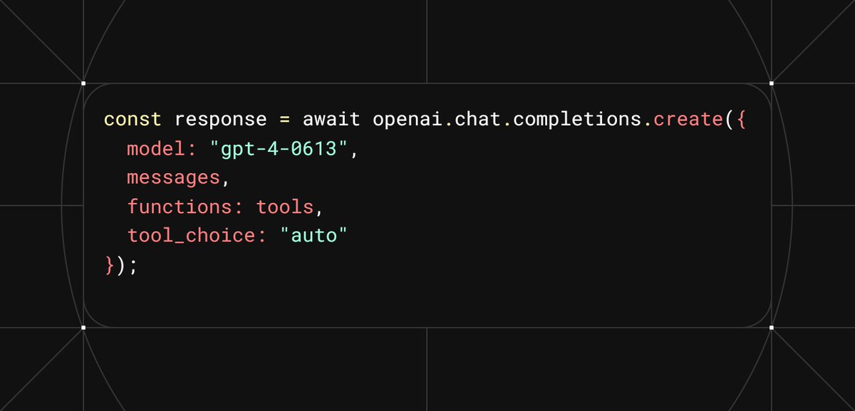 nrachabathuni's tweet image. Use OpenAI's function calling with tool_choice to let your GPT model decide when to write vs when to code.
✨ Build hybrid workflows that think, code, and write like a pro.
#AI #GPT4 #CodeWithAI #JavaScript #LLM #PromptEngineering #OpenAI #AIWriting