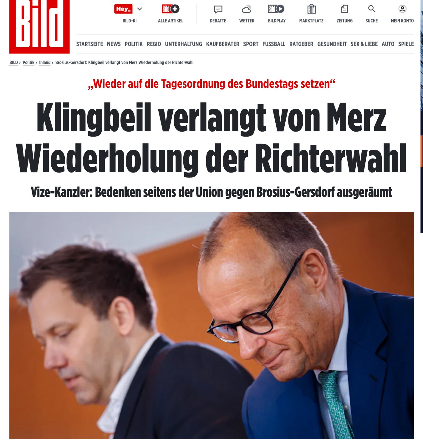 Klingbeil VERLANGT von Merz Wiederholung der Richterwahl 

https://x.com/kripp_m/status/194682168093...