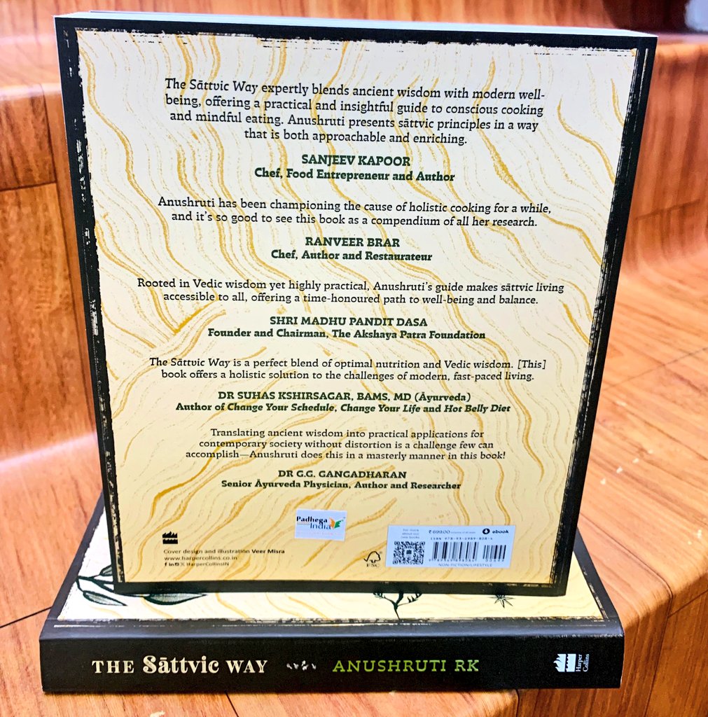 #NewBookAlert 🪷
Presenting the much talked about book : The Sattvic Way - Ayurvedic Wisdom for Holistic Living by Anushruti RK (<a href="/anushruti/">Anushruti</a>), published by <a href="/HarperCollinsIN/">HarperCollins</a>.
#BuyOriginal 💮 #BuyFromPI
Order 👉padhegaindia.in/product/the-sa…