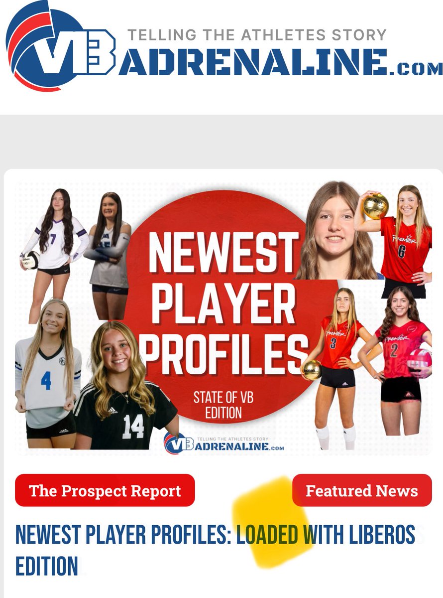 VBAdrenaline's tweet image. Two great pieces up now 1st here from the #1 class of 2027 we interview @PennStateVBALL #future and they tell all. 
Next up our newest Player Profiles are some familiar names and they have some 🌽🌽🌽and D🤺themes this week. So much on the site check it out