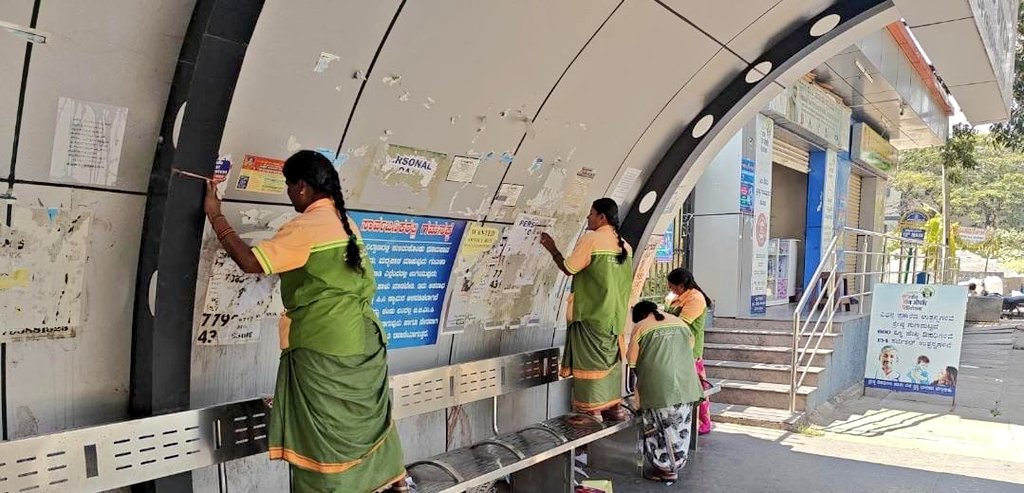 BBMP has been painting murals across the city to improve Bengaluru’s visual appeal &amp; stop wall defacement. But some people are pasting posters over these artworks, including on BMTC bus stops. This spoils the look, disrespects the artists’ efforts &amp; undoes BBMP’s work.

Why is